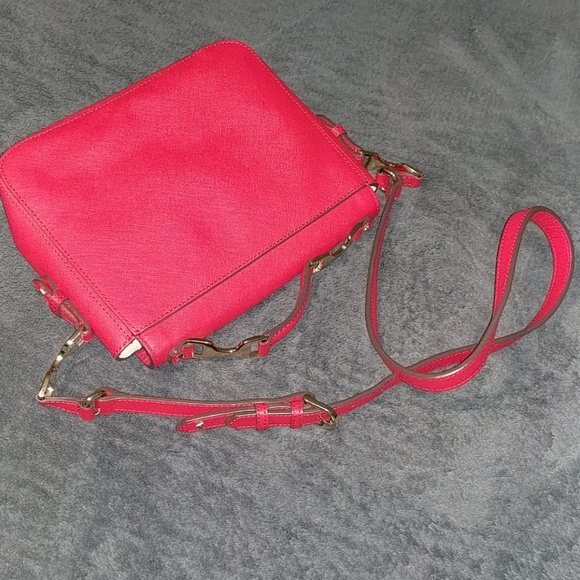 Ann Taylor Red leather messenger bag - Picture 2 of 7